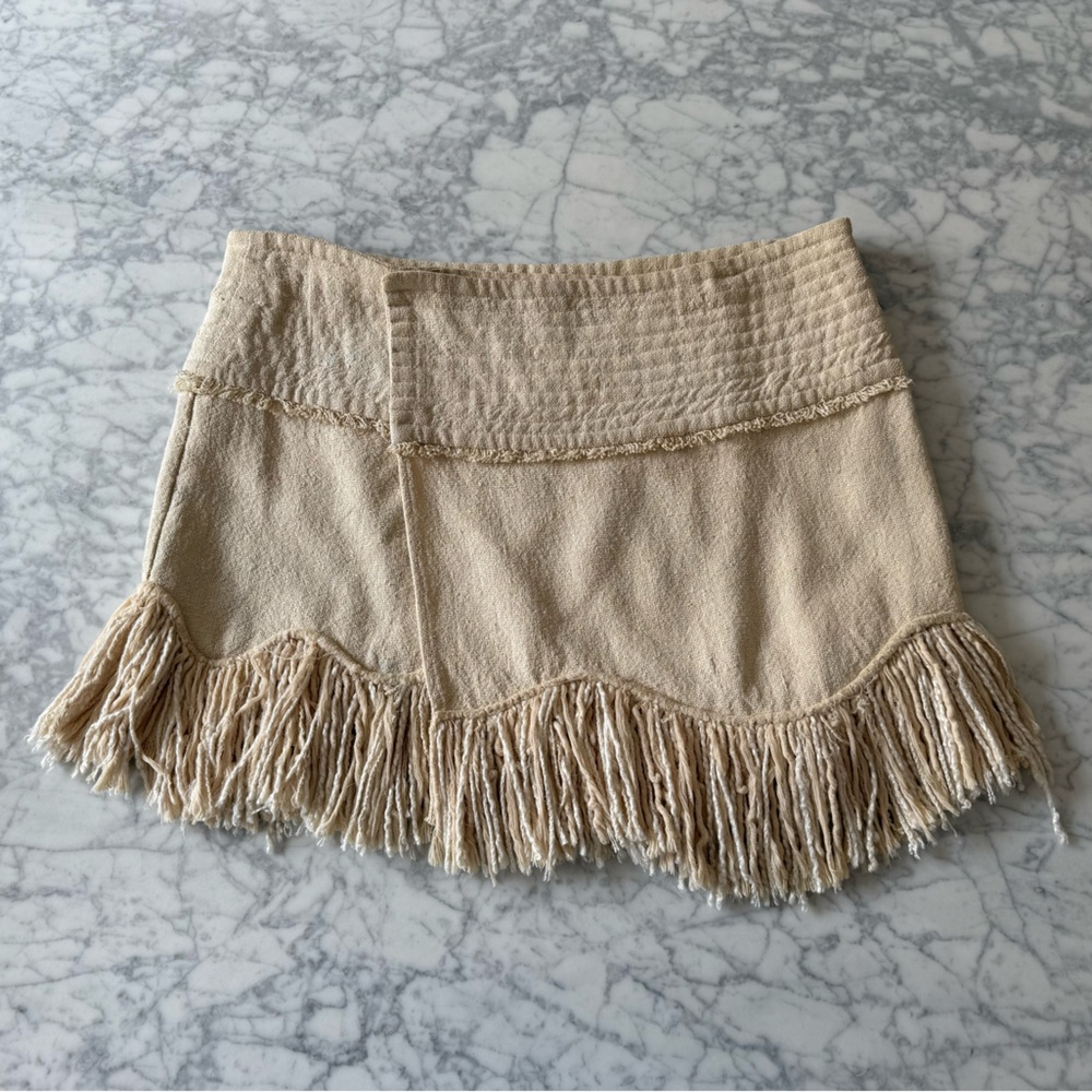 Isabel Marant Fringed Tan Women's Skirt